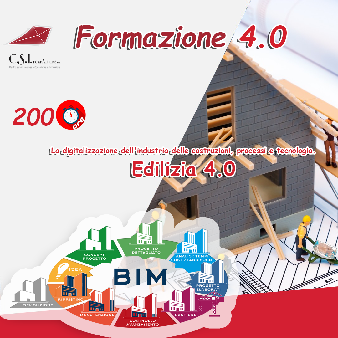 Edilizia 4.0 - La digitalizzazione dell'industria delle costruzioni, processi e tecnologia.
